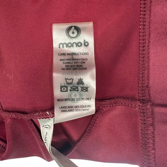 Mono B Women’s Maroon Sports Bra Top – Size Large - Picture 8 of 8